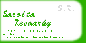 sarolta kesmarky business card